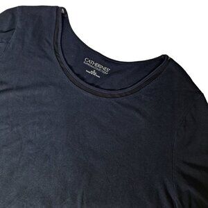 Catherines Supreme Collection Black Blouse Plus Size 2X
